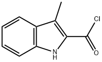 1H-Indole-2-carbonylchloride,3-methyl-(9CI) 结构式