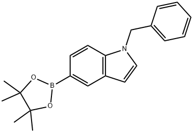 1-Benzyl-5-(4,4,5,5-tetramethyl-[1,3,2]dioxaborolan-2-yl)-1H-indole Struktur