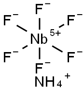 ヘキサフルオロニオブ酸(V)アンモニウム 化学構造式