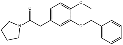 2-[4-Methoxy-3-(phenylMethoxy)phenyl]-1-(1-pyrrolidinyl)ethanone Struktur