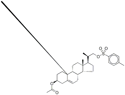 (3β,20S)-20-Methyl-pregn-5-ene-3,21-diol 3-Acetate 21-Tosyl 化学構造式