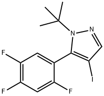 1-(tert-Butyl)-4-iodo-5-(2,4,5-trifluorophenyl)-1H-pyrazole Structure