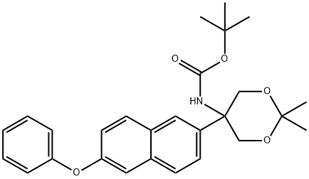 tert-butyl 2,2-diMethyl-5-(6-phenoxynaphthalen-2-yl)-1,3-dioxan-5-ylcarbaMate|