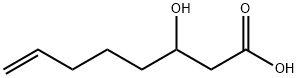 3-hydroxy-7-octenoic acid 化学構造式