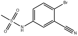 N-(4-Bromo-3-cyanophenyl)methanesulfonamide 结构式