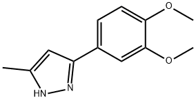 5-(3,4-二甲氧苯基)-3-甲基-1H-吡唑 结构式