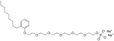 disodium 17-(nonylphenoxy)-3,6,9,12,15-pentaoxaheptadecan-1-yl phosphate Struktur