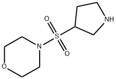 4-(吡咯烷-3-基磺酰基)吗啉 结构式