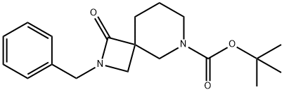 2,6-Diazaspiro[3.5]nonane-6-carboxylic acid, 1-oxo-2-(phenylMethyl)-, 1,1-diMethylethyl ester Struktur