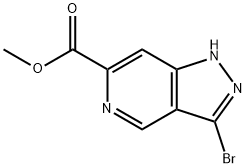 1H-Pyrazolo[4,3-c]pyridine-6-carboxylic acid, 3-broMo-, Methyl ester Structure