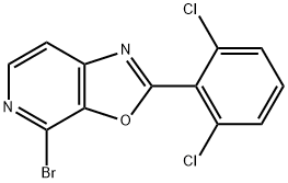 Oxazolo[5,4-c]pyridine, 4-broMo-2-(2,6-dichlorophenyl)- Structure