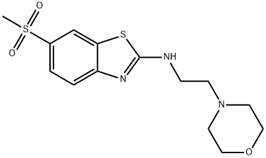 6-(Methylsulfonyl)-N-(2-morpholinoethyl)benzo[d]thiazol-2-amine Struktur