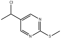 Pyrimidine, 5-(1-chloroethyl)-2-(methylthio)- (9CI) Structure
