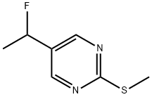 Pyrimidine, 5-(1-fluoroethyl)-2-(methylthio)- (9CI) Structure