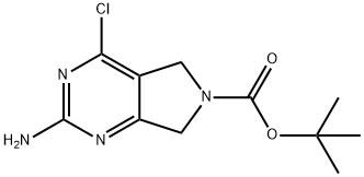 tert-butyl 2-amino-4-chloro-5H-pyrrolo[3,4-d]pyrimidine-6(7H)-carboxylate 化学構造式