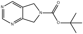 5H,7H-ピロロ[3,4-D]ピリミジン-6-カルボン酸TERT-ブチル 化学構造式