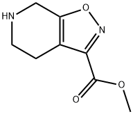 Methyl 4,5,6,7-tetrahydroisoxazolo[5,4-c]pyridine-3-carboxylate 化学構造式