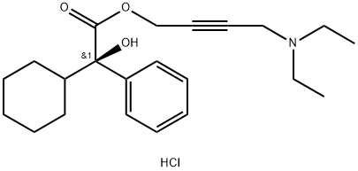 (R)-α-Phenylcyclohexaneglycolic Acid 4-(DiethylaMino)-2-butynyl Ester, Hydrochloride, 1207344-05-5, 结构式