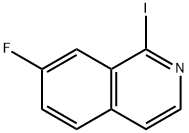7-フルオロ-1-ヨードイソキノリン 化学構造式