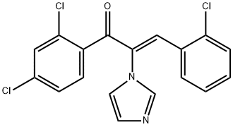 2-Propen-1-one,  3-(2-chlorophenyl)-1-(2,4-dichlorophenyl)-2-(1H-imidazol-1-yl)-,  (Z)-  (9CI) 结构式