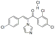 2-Propen-1-one,  3-(4-chlorophenyl)-1-(2,4-dichlorophenyl)-2-(1H-imidazol-1-yl)-,  monohydrochloride,  (Z)-  (9CI) 结构式