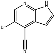 5-溴-1H-吡咯并[2,3-B]吡啶-4-甲腈 结构式