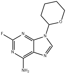 9H-Purin-6-amine, 2-fluoro-9-(tetrahydro-2H-pyran-2-yl)- Struktur