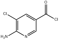 3-Pyridinecarbonylchloride,6-amino-5-chloro-(9CI) 化学構造式