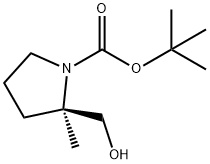 (R)-tert-butyl 2-(hydroxymethyl)-2-methylpyrrolidine-1-carboxylate Structure