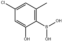 (4-CHLORO-2-HYDROXY-6-METHYLPHENYL)BORONIC ACID Struktur