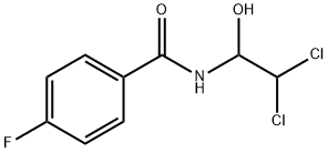 N-(2,2-ジクロロ-1-ヒドロキシエチル)-4-フルオロベンズアミド 化学構造式