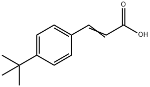 (2E)-3-(4-叔丁基苯基)丙烯酸, 1208-65-7, 结构式