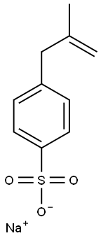 sodium 4-(2-methylprop-2-en-1-yl)benzenesulphonate 结构式