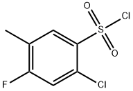 2-クロロ-4-フルオロ-5-メチルベンゼンスルホニルクロリド 化学構造式