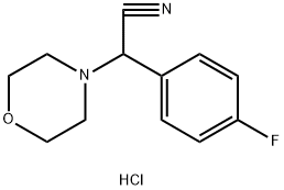 (4-FLUORO-PHENYL)-MORPHOLIN-4-YL-ACETONITRILE 化学構造式