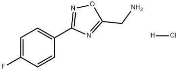 1,2,4-Oxadiazole-5-methanamine, 3-(4-fluorophenyl)-, hydrochloride (1:1) Struktur