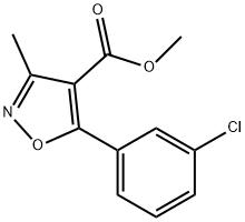 5-(3-Chloro-phenyl)-3-methyl-isoxazole-4-carboxylic acid methyl ester Struktur