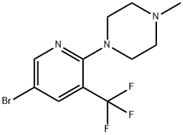 1-[5-Bromo-3-(trifluoromethyl)-2-pyridyl]-4-methyl-piperazine Struktur