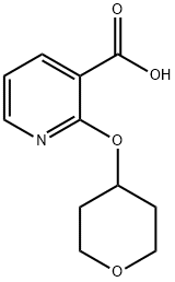 2-(Oxan-4-yloxy)pyridine-3-carboxylic acid Struktur