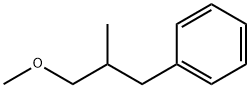 (3-メトキシ-2-メチルプロピル)ベンゼン 化学構造式