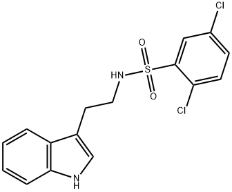 2,5-dichloro-N-[2-(1H-indol-3-yl)ethyl]benzenesulfonamide 化学構造式