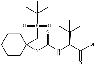 (S)-2-(3-(1 - ((叔丁基磺酰基)甲基)环己基)脲基)-3,3-二甲基丁酸,1208245-85-5,结构式