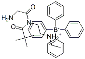 N-(tert-butylcarbonylglycylaminoethyl)-N-(ethyl)ammonium tetraphenylborate 结构式