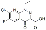 7-chloro-6-fluoro-1-ethyl-1,4-dihydro-4-oxopyrido(2,3-c)pyridazine-3-carboxylic acid 化学構造式
