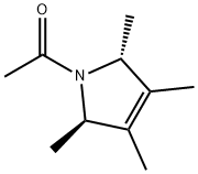 1H-Pyrrole, 1-acetyl-2,5-dihydro-2,3,4,5-tetramethyl-, trans- (9CI) 化学構造式