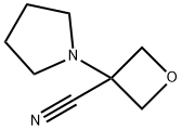 3-(1-pyrrolidinyl)-3-Oxetanecarbonitrile 结构式