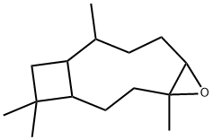 4,9,12,12-テトラメチル-5-オキサトリシクロ[8.2.0.04,6]ドデカン 化学構造式