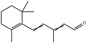 3-甲基-5-(2,6,6-三甲基-1-环己烯-1-基)-2,4-戊二烯醛, 1209-68-3, 结构式