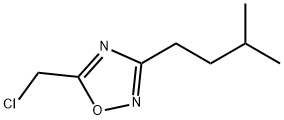 5-Chloromethyl-3-(3-methyl-butyl)-[1,2,4]oxadiazole Struktur