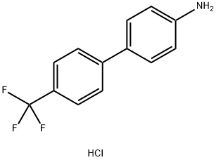 4'-(Trifluoromethyl)-[1,1'-biphenyl]-4-amine hydrochloride, 4-(4-Aminophenyl)benzotrifluoride hydrochloride, 4-[4-(Trifluoromethyl)phenyl]aniline hydrochloride,1209254-98-7,结构式